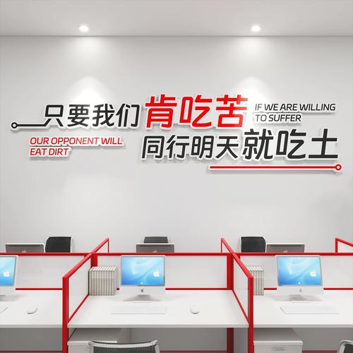 打造企业形象墙 办公室进门氛围布置与励志标语设计